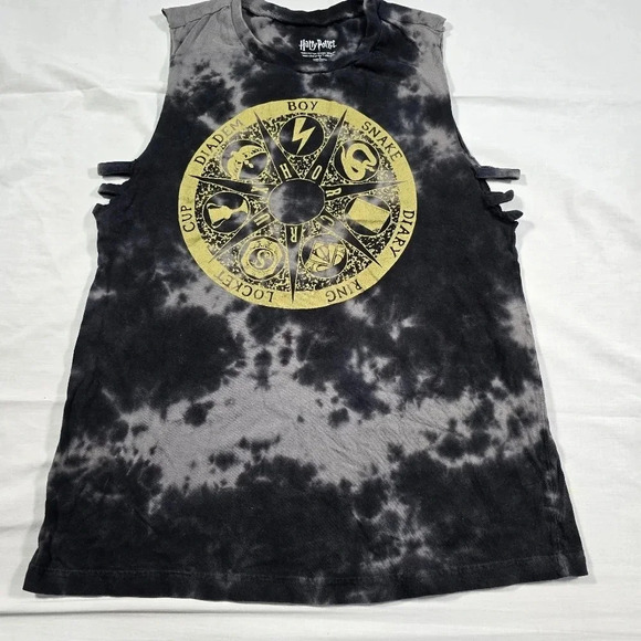 Harry‎ Potter Horcrux Symbol Girls Muscle Tie Dye Lattice Tank Top Hot Topic S - Picture 4 of 8
